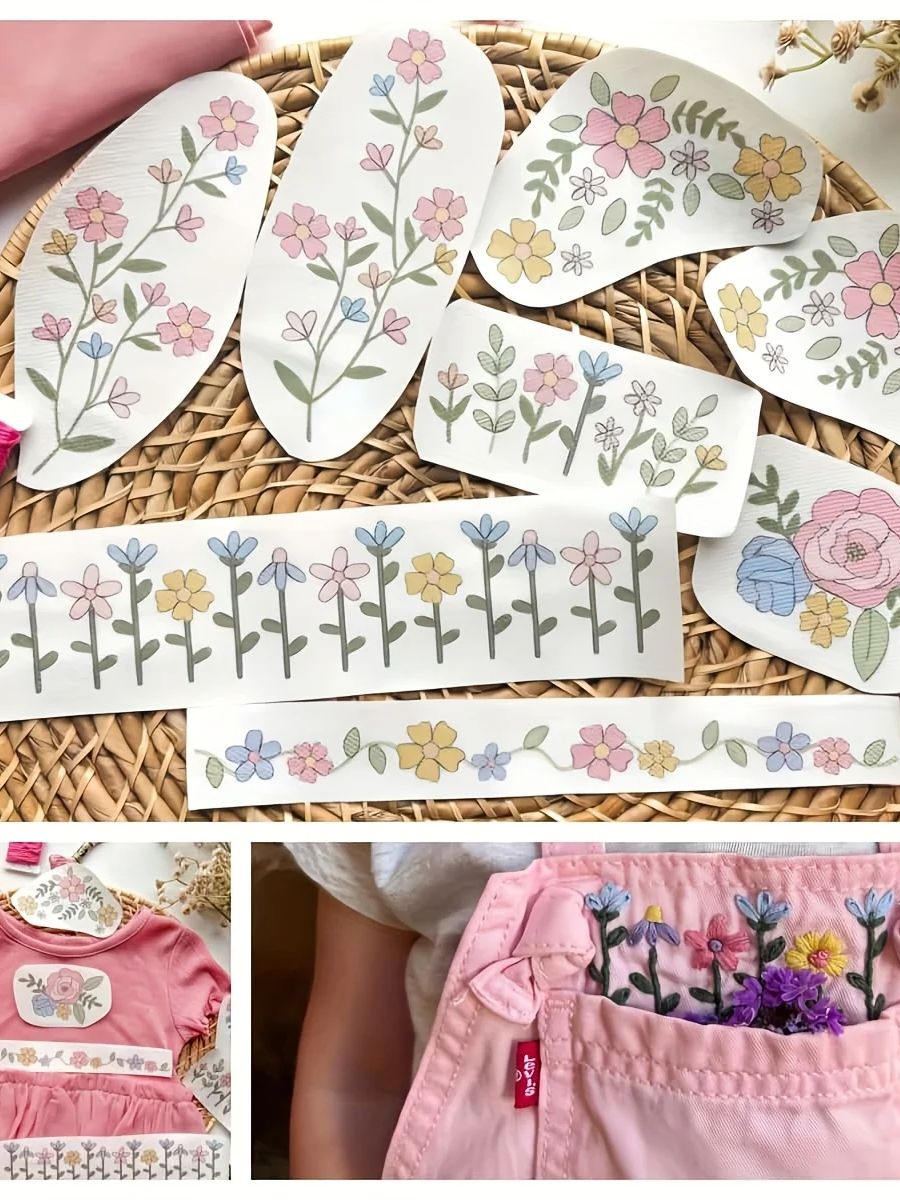 Embroidery Meaning - مجموعة واحدة من 8 قطع من