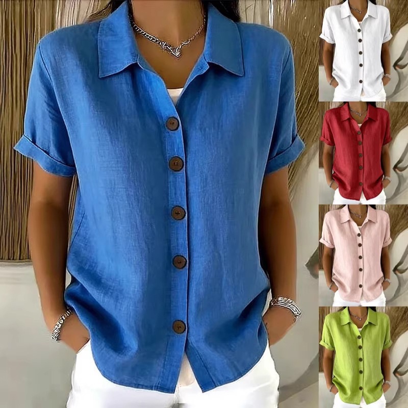 Embroidery Online - بلوزات نسائية أنيقة صيفية من القطن