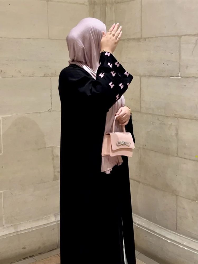 Embroidery Kebaya - رمضان القلب الأسود عباية دامن دبي