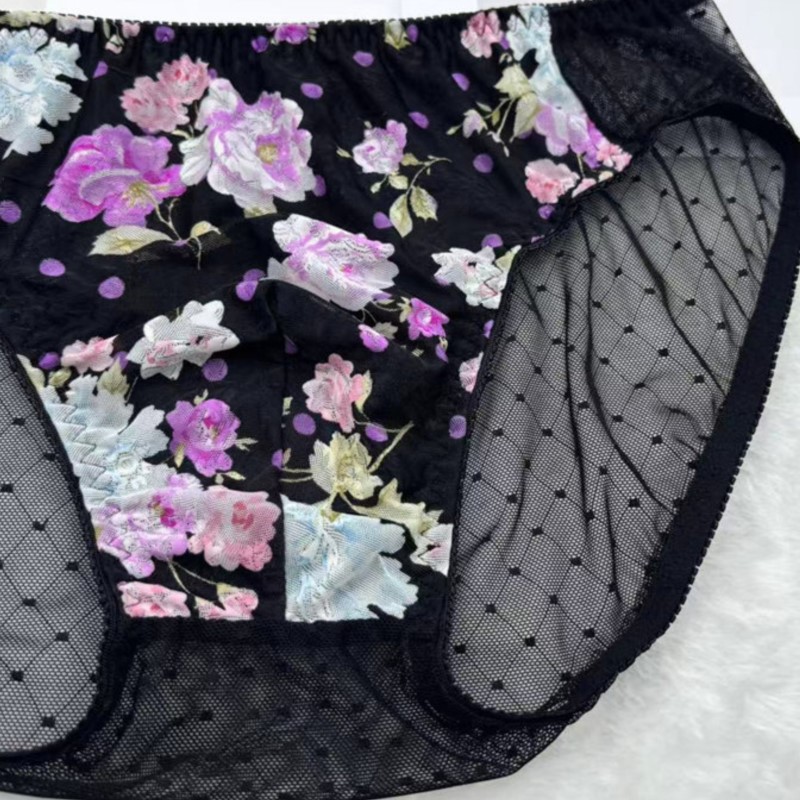 Embroidery Bag - سراويل داخلية رجالية مثيرة بتطريز الزهور،