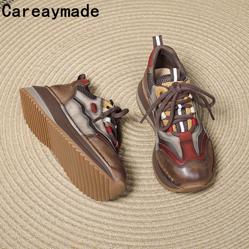 Embroidery Garments - Careaymade-البقرة جلد طبيعي النساء حذاء من