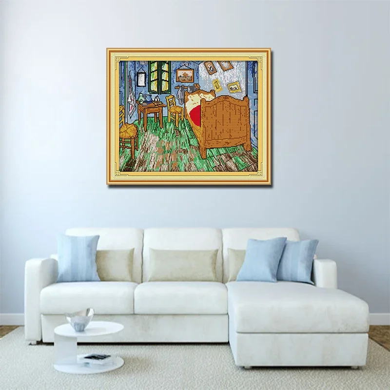 Joy Sunday Van Gogh غرفة نوم ن - مراجعة Embroidery Meaning وسعره