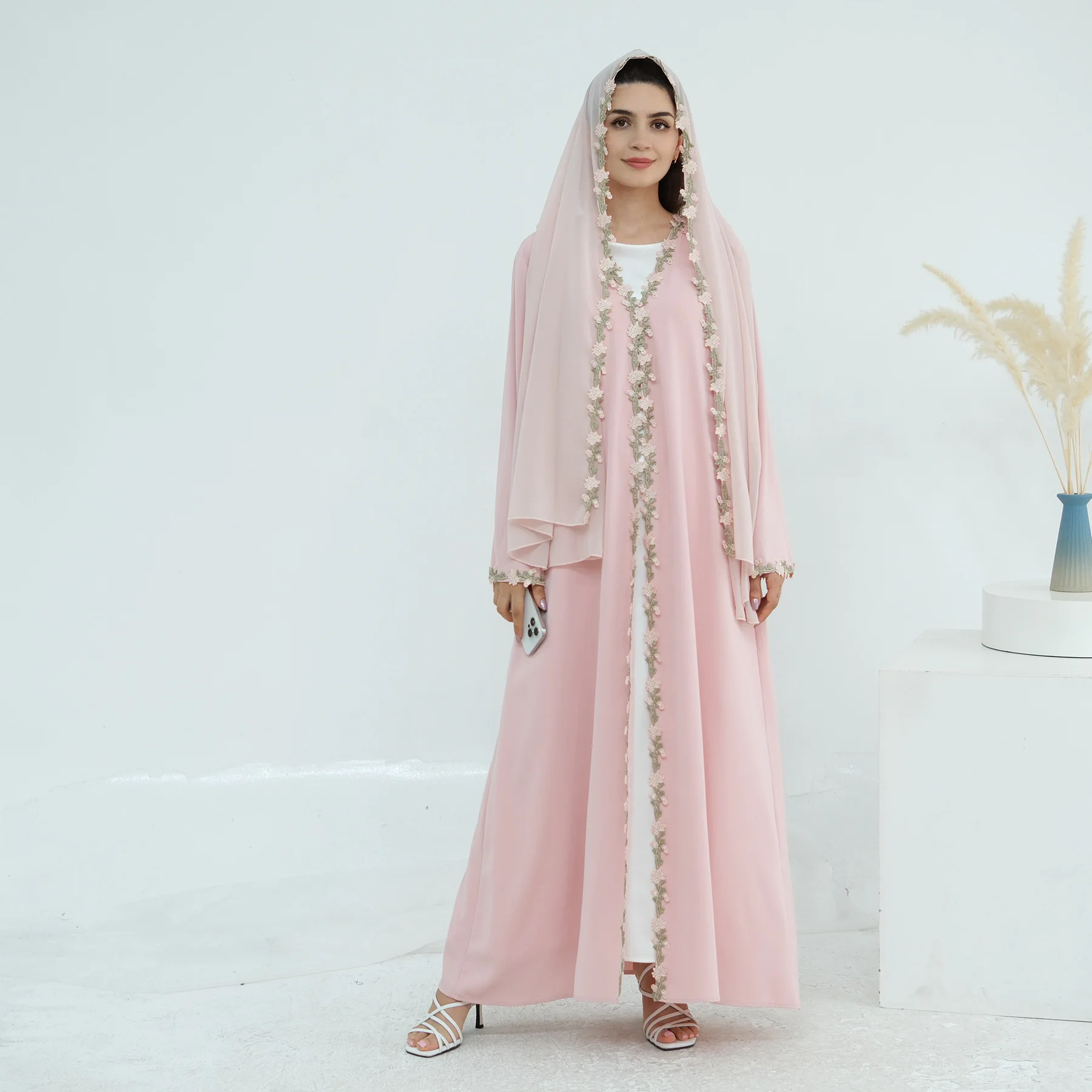 فستان حجاب إسلامي مطرز لرمضان، - مراجعة Embroidery Kebaya وسعره