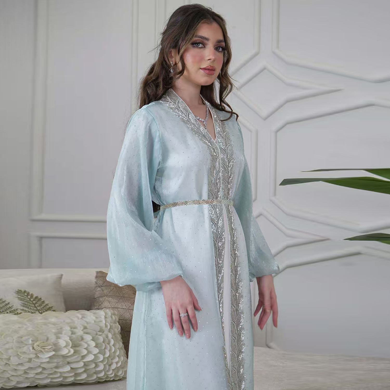 عيد مبارك جلابة كيمونو سترة دب - مراجعة Embroidery Kebaya وسعره