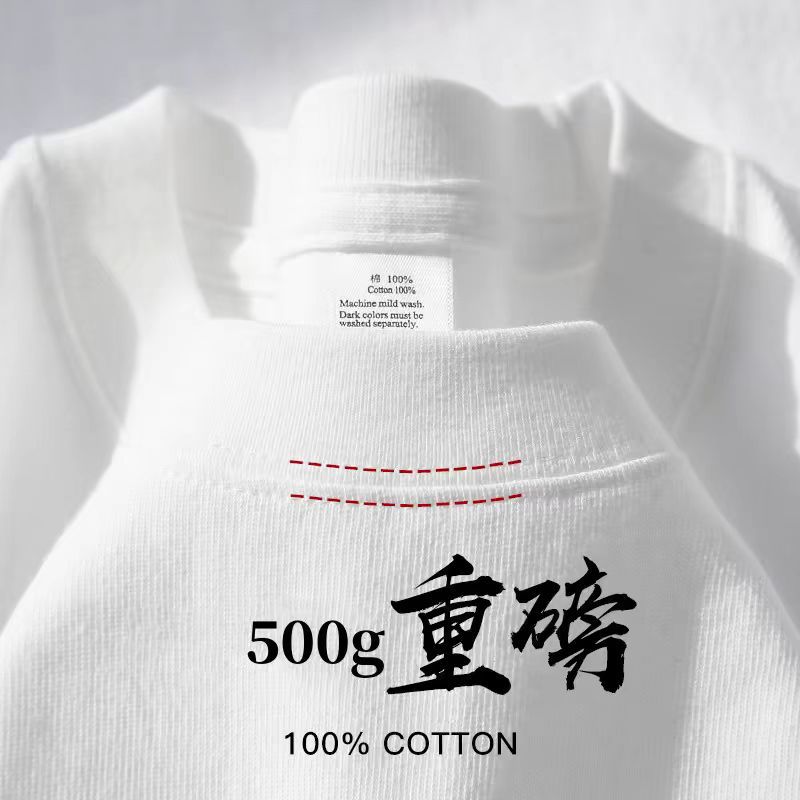 500GSM الوزن الثقيل القطن المت - مراجعة Embroidery Cotton Shirt وسعره