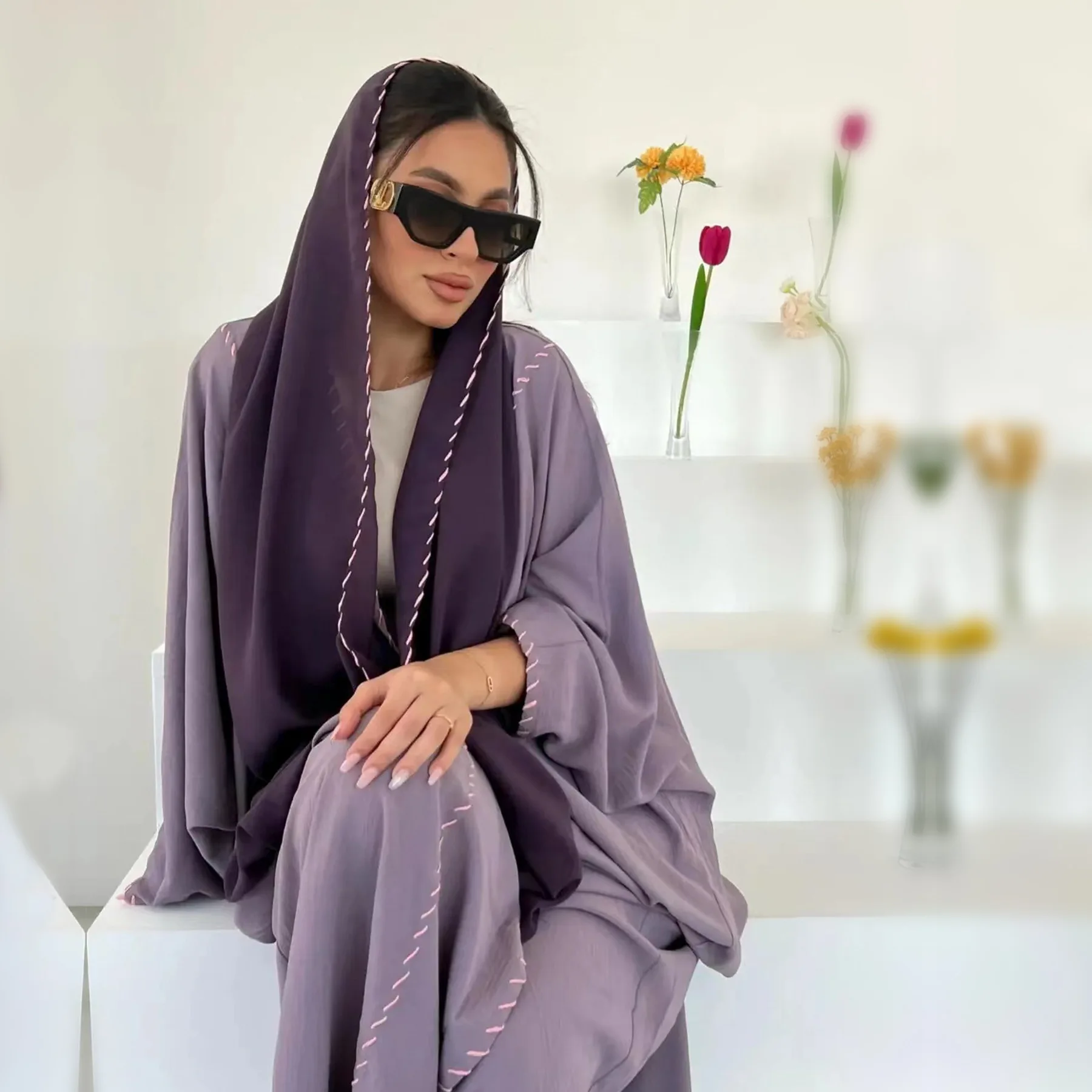 المغرب كيمونو عبايات مفتوحة فا - مراجعة Embroidery Kebaya وسعره