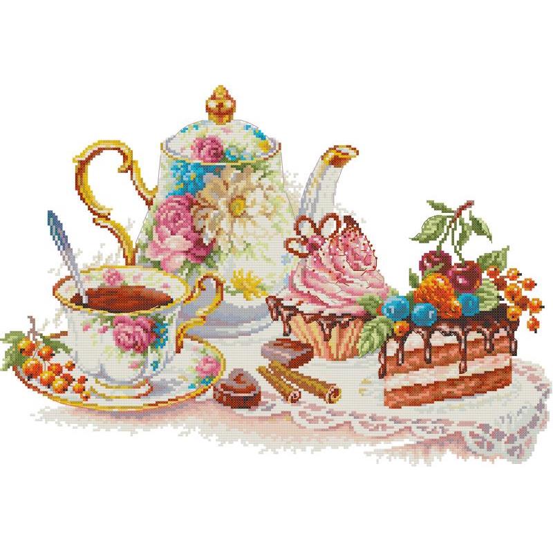 بعد الظهر الشاي الحلوى نمط عبر - مراجعة Embroidery Meaning وسعره