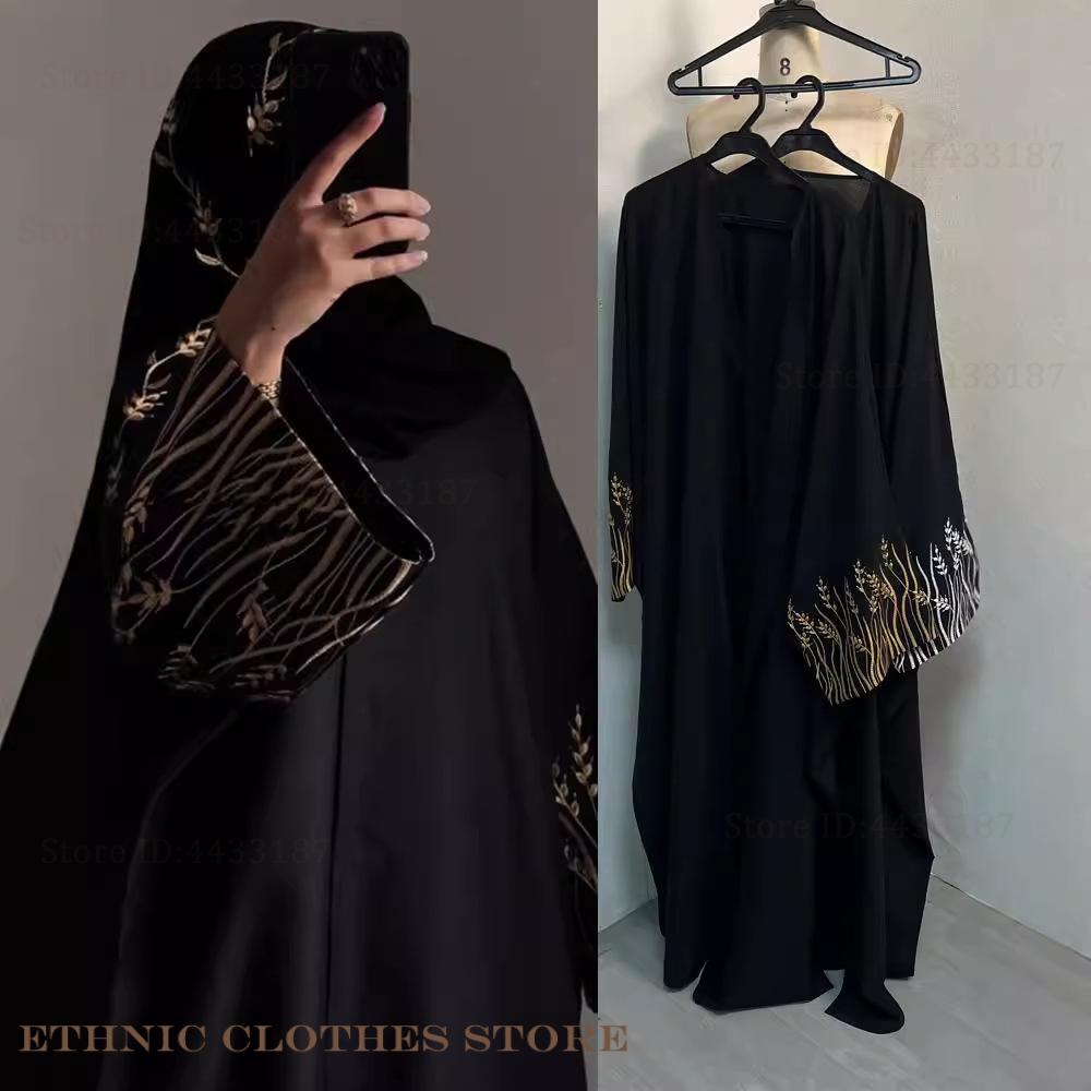 فستان نسائي مسلم أنيق أسود مطر - مراجعة Embroidery Kebaya وسعره