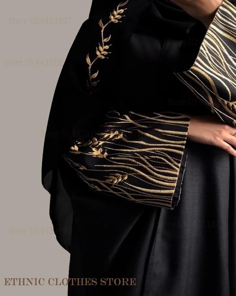 فستان نسائي مسلم أنيق أسود مطر - مراجعة Embroidery Kebaya وسعره