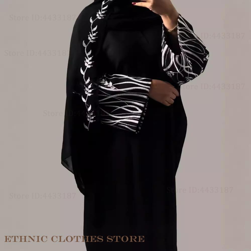 فستان نسائي مسلم أنيق أسود مطر - مراجعة Embroidery Kebaya وسعره