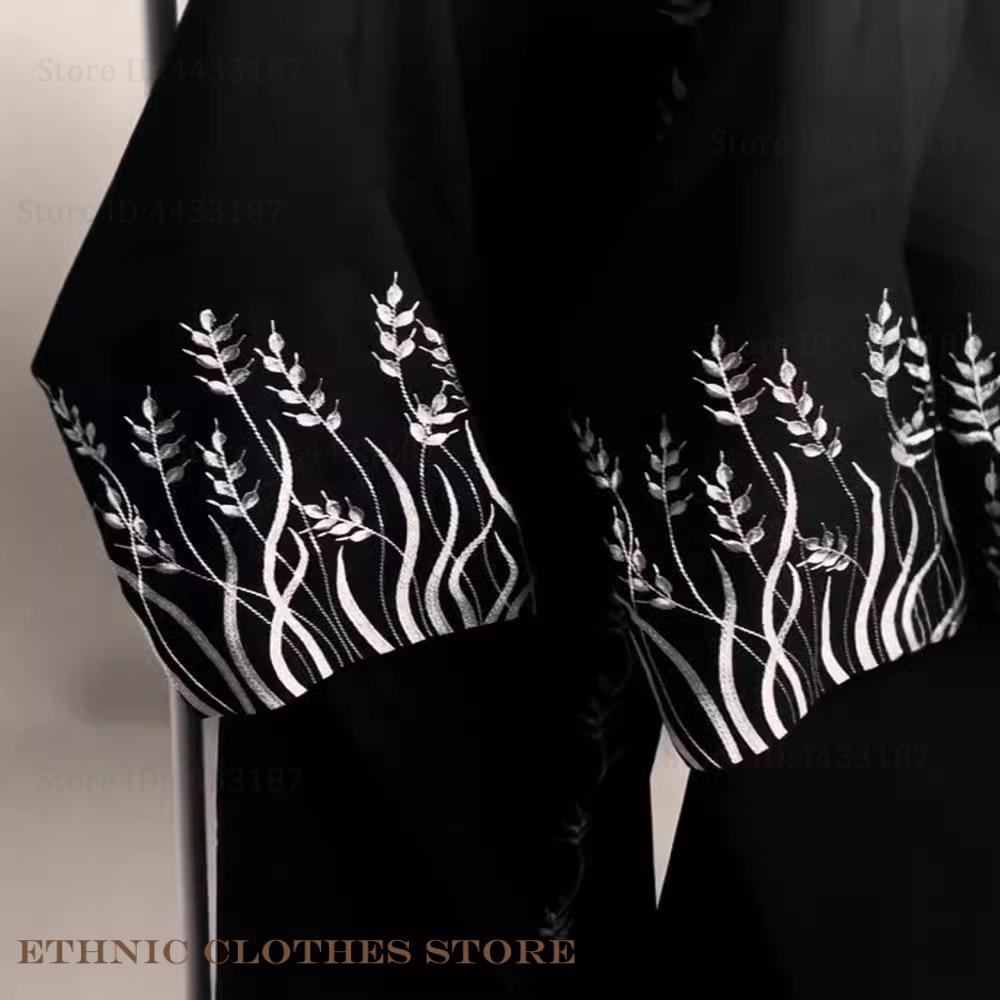فستان نسائي مسلم أنيق أسود مطر - مراجعة Embroidery Kebaya وسعره
