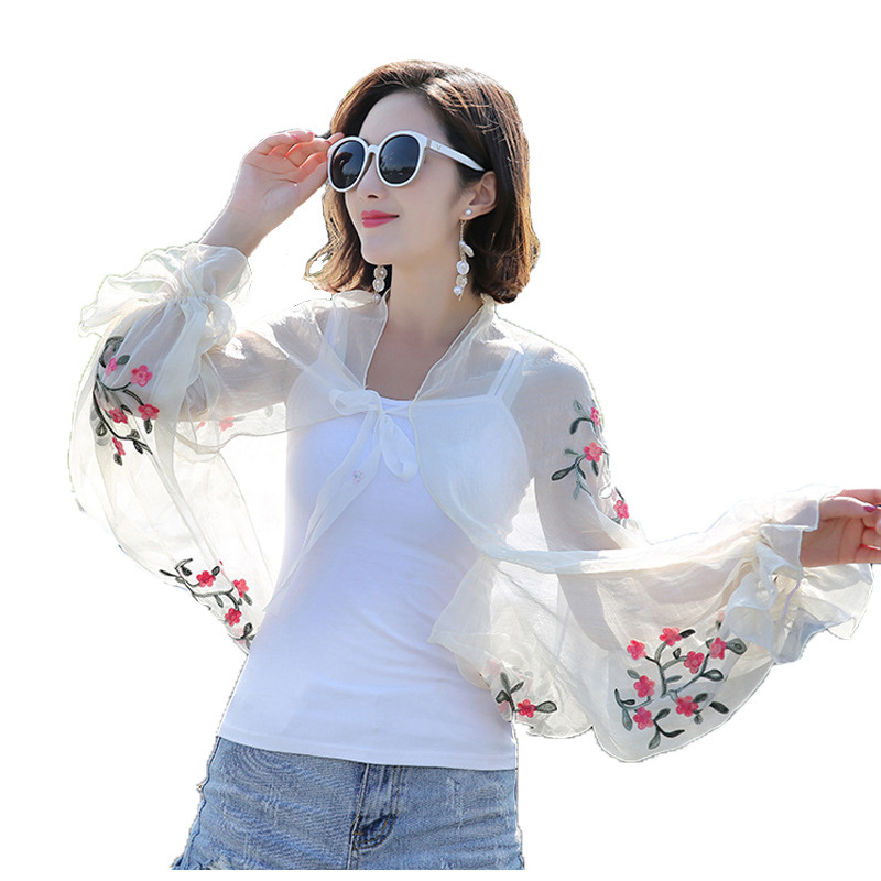 2025 صيف جديد إمرأة طويل عادية - مراجعة Embroidery Cotton Shirt وسعره