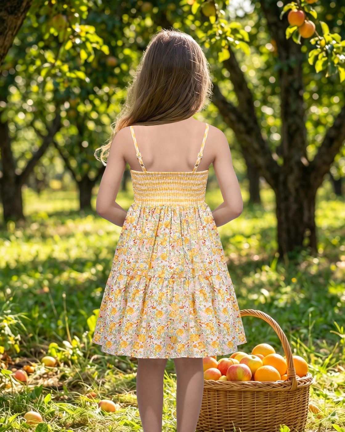 فستان للفتيات باللون الأصفر مع - مراجعة Embroidery Yellow Dress وسعره