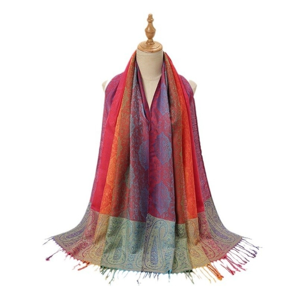 وشاح حجاب نسائي طويل بتطريز ور - مراجعة Embroidery Rose وسعره