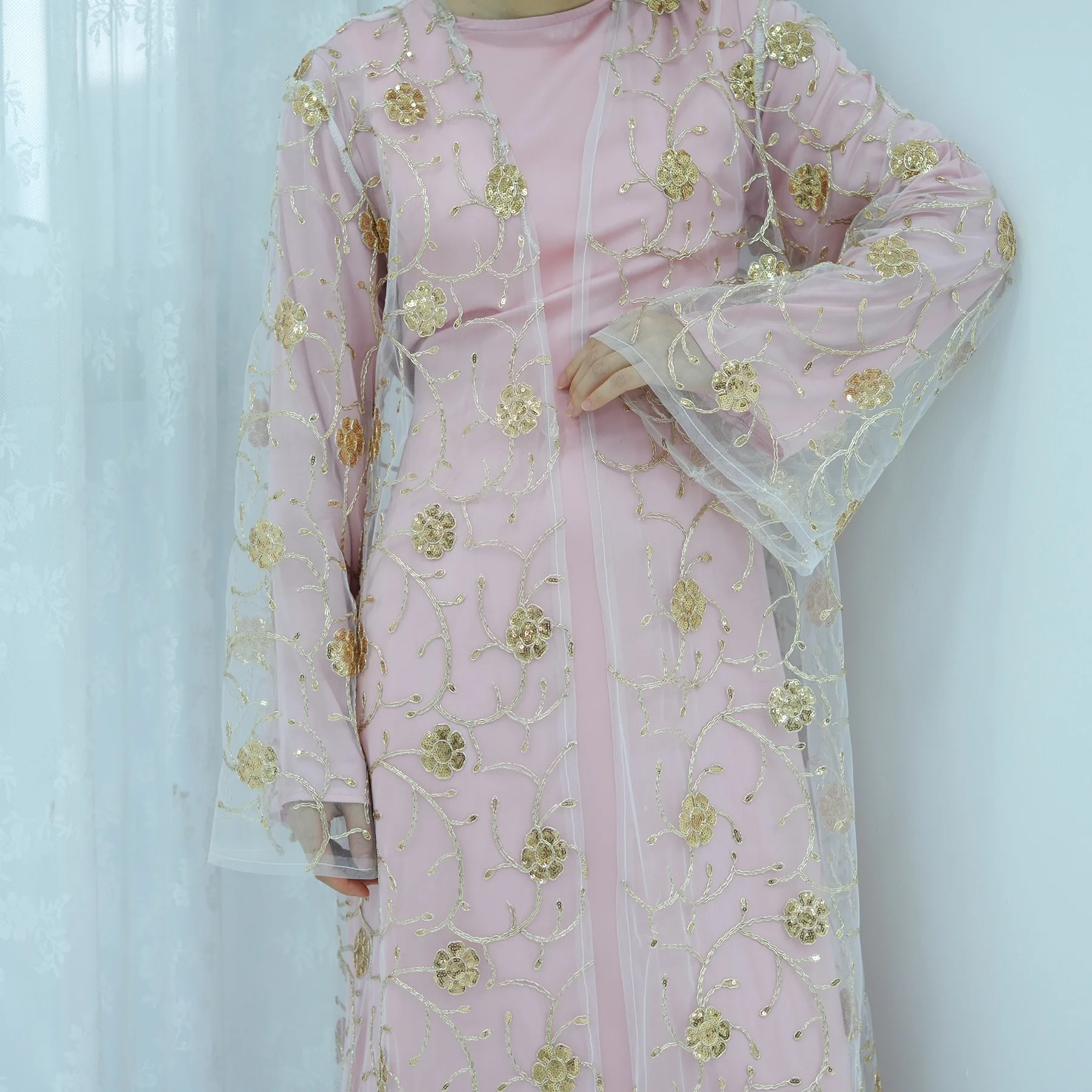 عباءة كيمونو شبكية إسلامية مزي - مراجعة Embroidery Kebaya وسعره