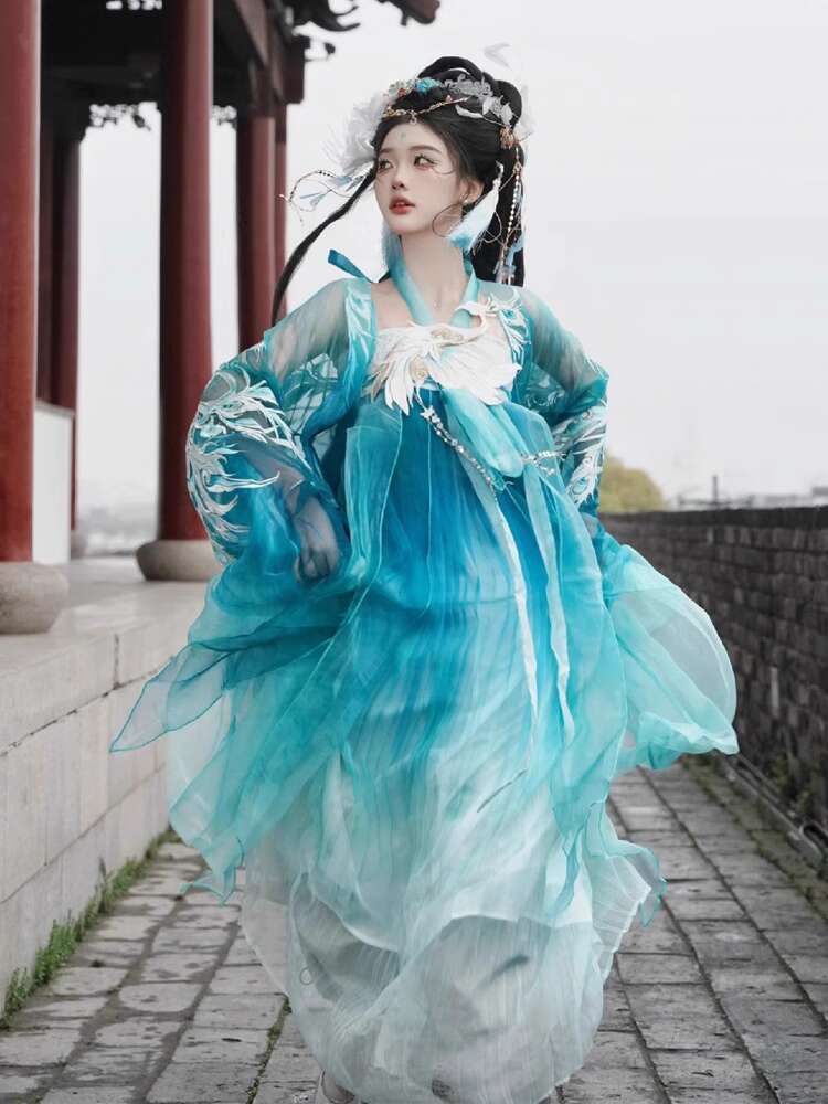 جديد الطاووس Hanfu أزياء المرأ - مراجعة Embroidery Cotton Shirt وسعره