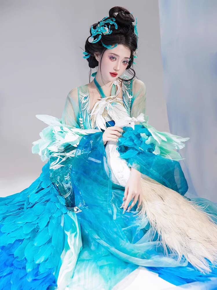 جديد الطاووس Hanfu أزياء المرأ - مراجعة Embroidery Cotton Shirt وسعره