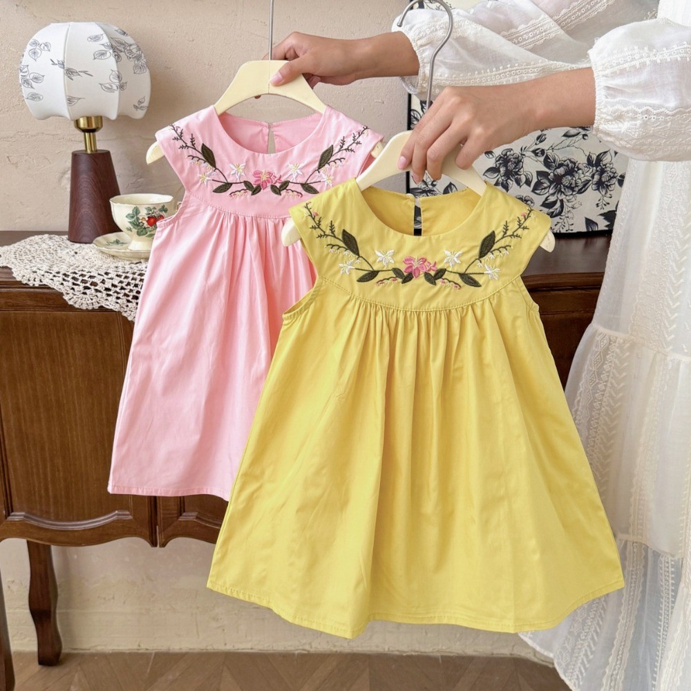 فساتين صيفية جديدة للفتيات على - مراجعة Embroidery Yellow Dress وسعره